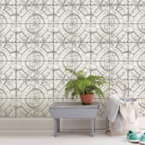 Newport Tin Tile Peel and Stick Wallpaper