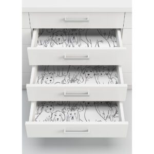 Black & White Paws On Peel & Stick Wallpaper