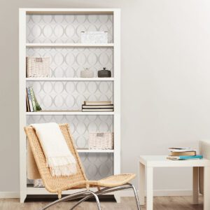 Circulate Light Silver Peel And Stick Wallpaper