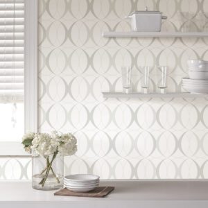 Circulate Light Silver Peel And Stick Wallpaper