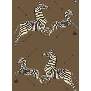 Safari Brown Zebra Safari Scalamandré Self Adhesive Wallpaper