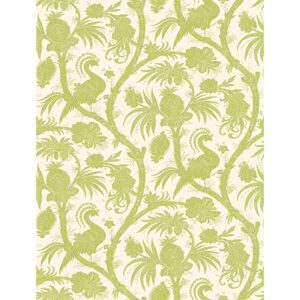 Pear Balinese Peacock Scalamandré Self Adhesive Wallpaper