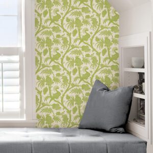 Pear Balinese Peacock Scalamandré Self Adhesive Wallpaper