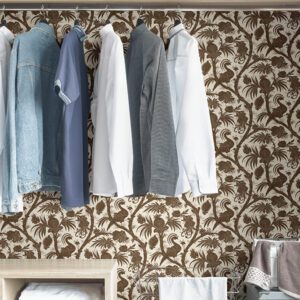 Java Balinese Peacock Scalamandré Self Adhesive Wallpaper