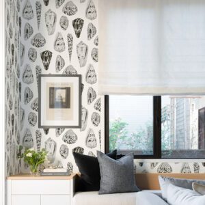 Graphite Coquina Scalamandré Self Adhesive Wallpaper