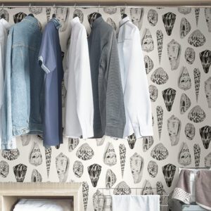 Graphite Coquina Scalamandré Self Adhesive Wallpaper