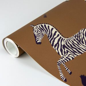 Safari Brown Zebra Safari Scalamandré Self Adhesive Wallpaper