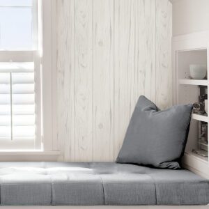 White Barnwood Peel and Stick Wallpaper