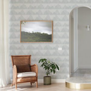 Blue Mountain Peak Peel & Stick String Wallpaper