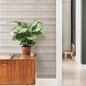 Taupe Dhurrie Peel & Stick String Wallpaper