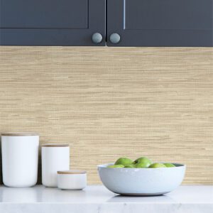 Avery Weave Cream Peel and Stick Wallpaper