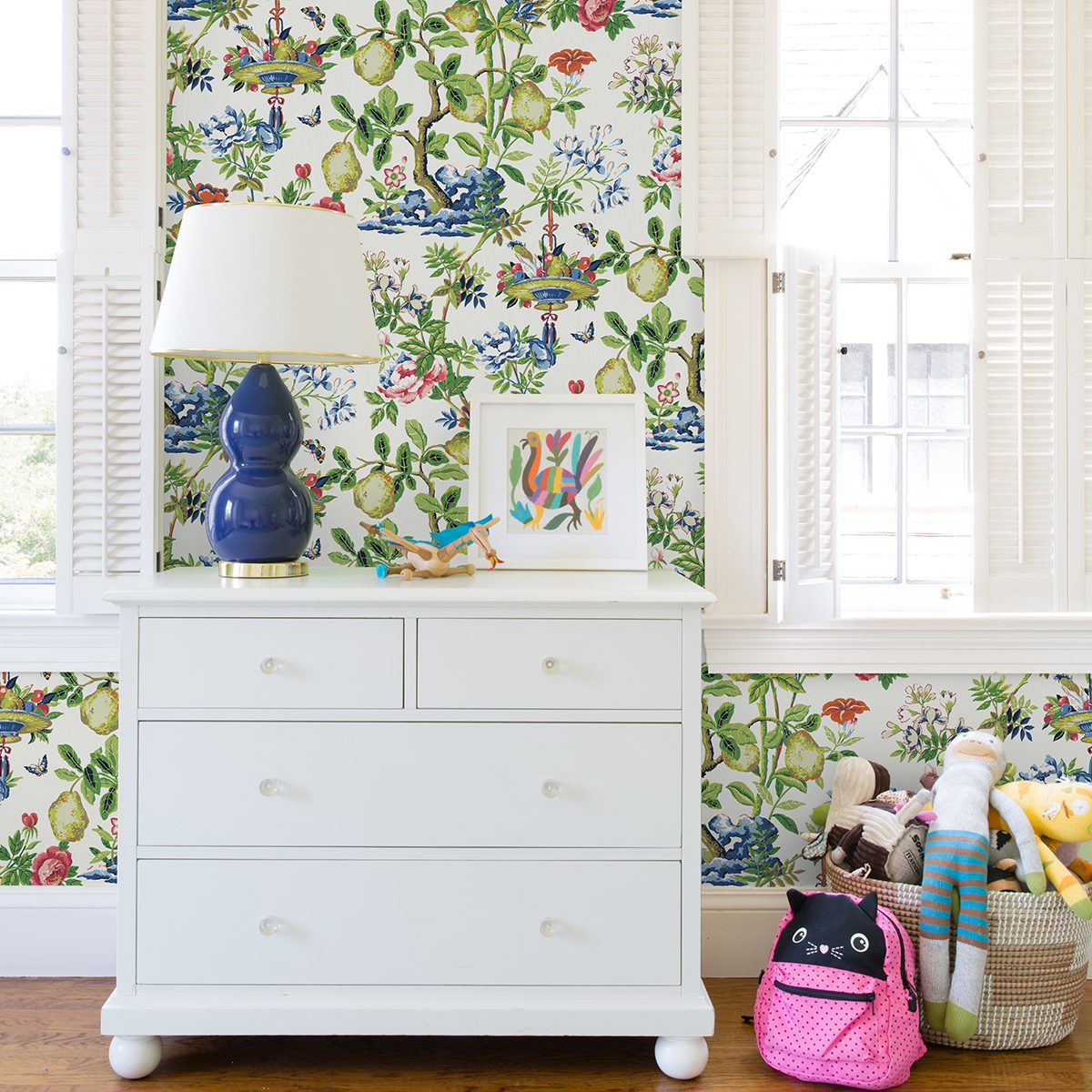 Bloom Shantung Garden Scalamandre Self Adhesive Wallpaper