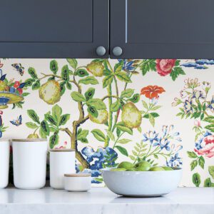Bloom Shantung Garden Scalamandre Self Adhesive Wallpaper