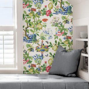 Bloom Shantung Garden Scalamandre Self Adhesive Wallpaper