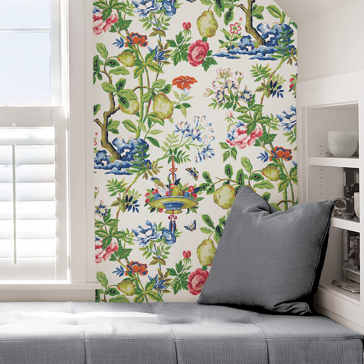Bloom Shantung Garden Scalamandre Self Adhesive Wallpaper