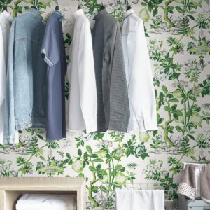 Verdance Shantung Garden Scalamandre Self Adhesive Wallpaper