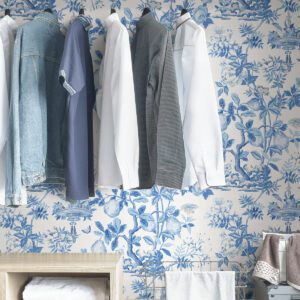 Delft Shantung Garden Scalamandre Self Adhesive Wallpaper
