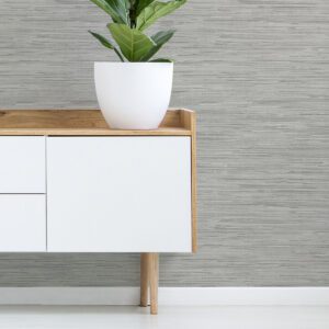 Avery Weave Grey Peel and Stick Wallpaper