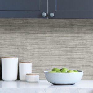 Avery Weave Grey Peel and Stick Wallpaper