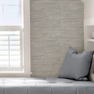 Avery Weave Grey Peel and Stick Wallpaper