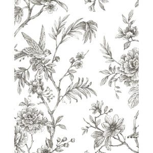 Charcoal Longwood Peel & Stick Wallpaper