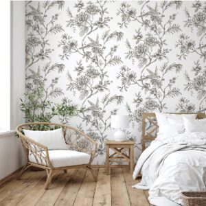 Charcoal Longwood Peel & Stick Wallpaper