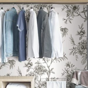 Charcoal Longwood Peel & Stick Wallpaper
