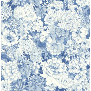 Indigo Empress Garden Peel & Stick Wallpaper