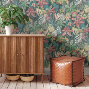 Grey Rain Forest Canopy Peel and Stick Wallpaper