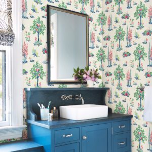 Green Charming Grove Peel and Stick Wallpaper