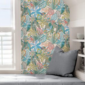 Pink Rain Forest Canopy Peel and Stick Wallpaper