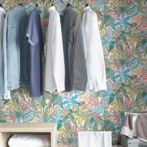 Pink Rain Forest Canopy Peel and Stick Wallpaper