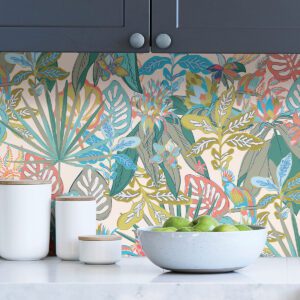 Pink Rain Forest Canopy Peel and Stick Wallpaper