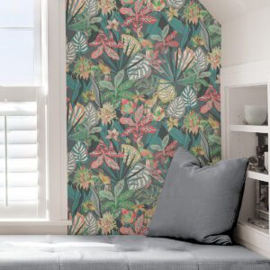 Grey Rain Forest Canopy Peel and Stick Wallpaper