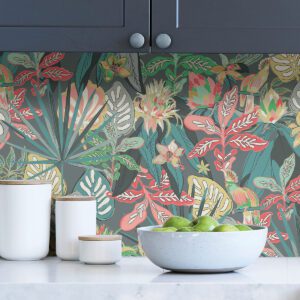 Grey Rain Forest Canopy Peel and Stick Wallpaper