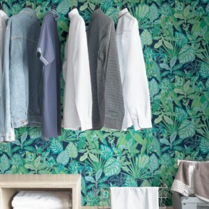 Blue Rain Forest Canopy Peel and Stick Wallpaper