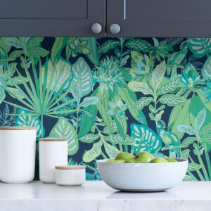 Blue Rain Forest Canopy Peel and Stick Wallpaper