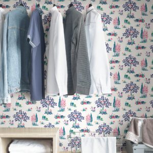 Blue Charming Grove Peel and Stick Wallpaper