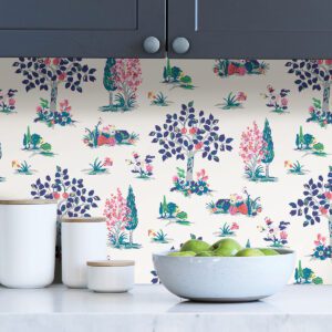 Blue Charming Grove Peel and Stick Wallpaper