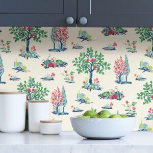 Green Charming Grove Peel and Stick Wallpaper