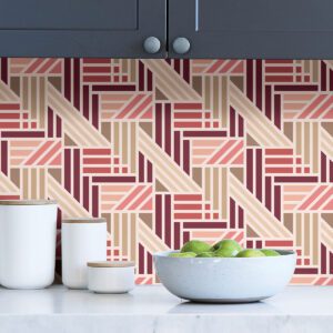 Pink Geo Medallion Peel and Stick Wallpaper