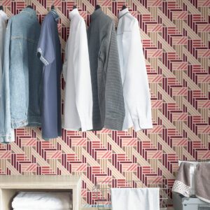 Pink Geo Medallion Peel and Stick Wallpaper