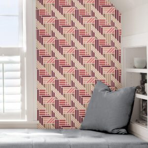 Pink Geo Medallion Peel and Stick Wallpaper