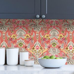 Peach Summer Love Peel & Stick Wallpaper