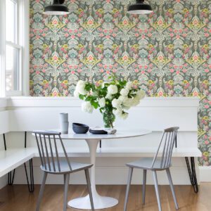 Grey Summer Love Peel & Stick Wallpaper