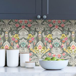 Grey Summer Love Peel & Stick Wallpaper