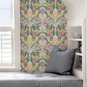 Grey Summer Love Peel & Stick Wallpaper