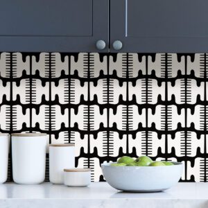 Black Shift Peel and Stick Wallpaper