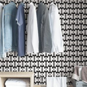 Black Shift Peel and Stick Wallpaper