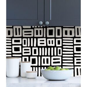 Black Traverse Peel and Stick Wallpaper